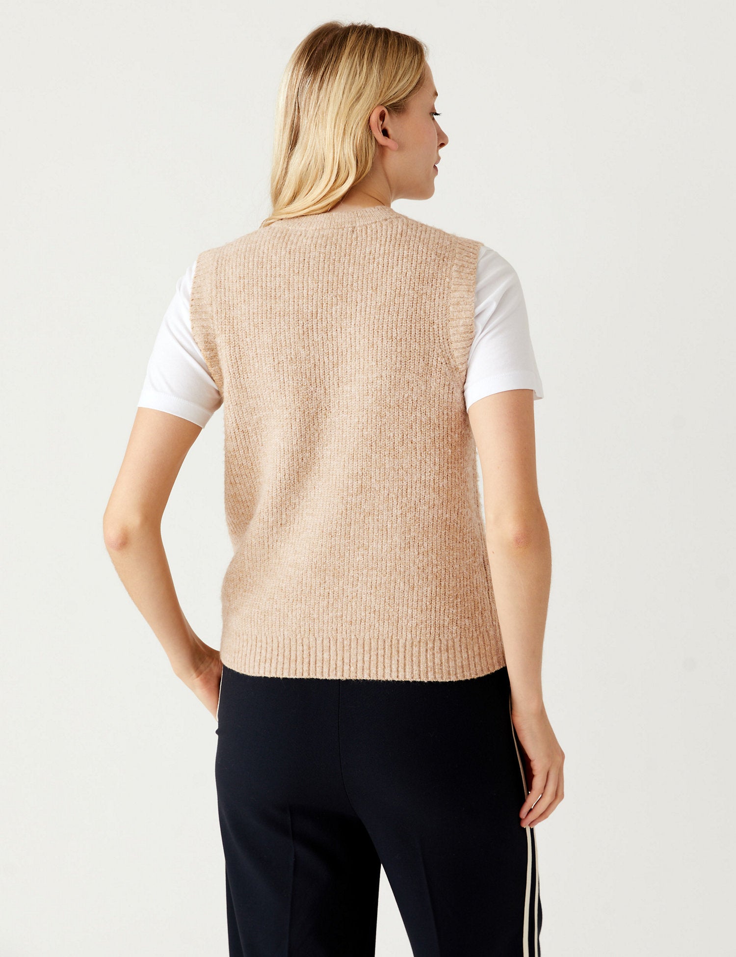 Crew Neck Knitted Vest