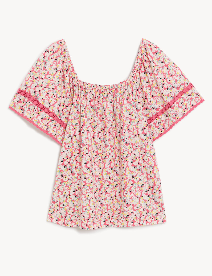 Pure Cotton Floral Top