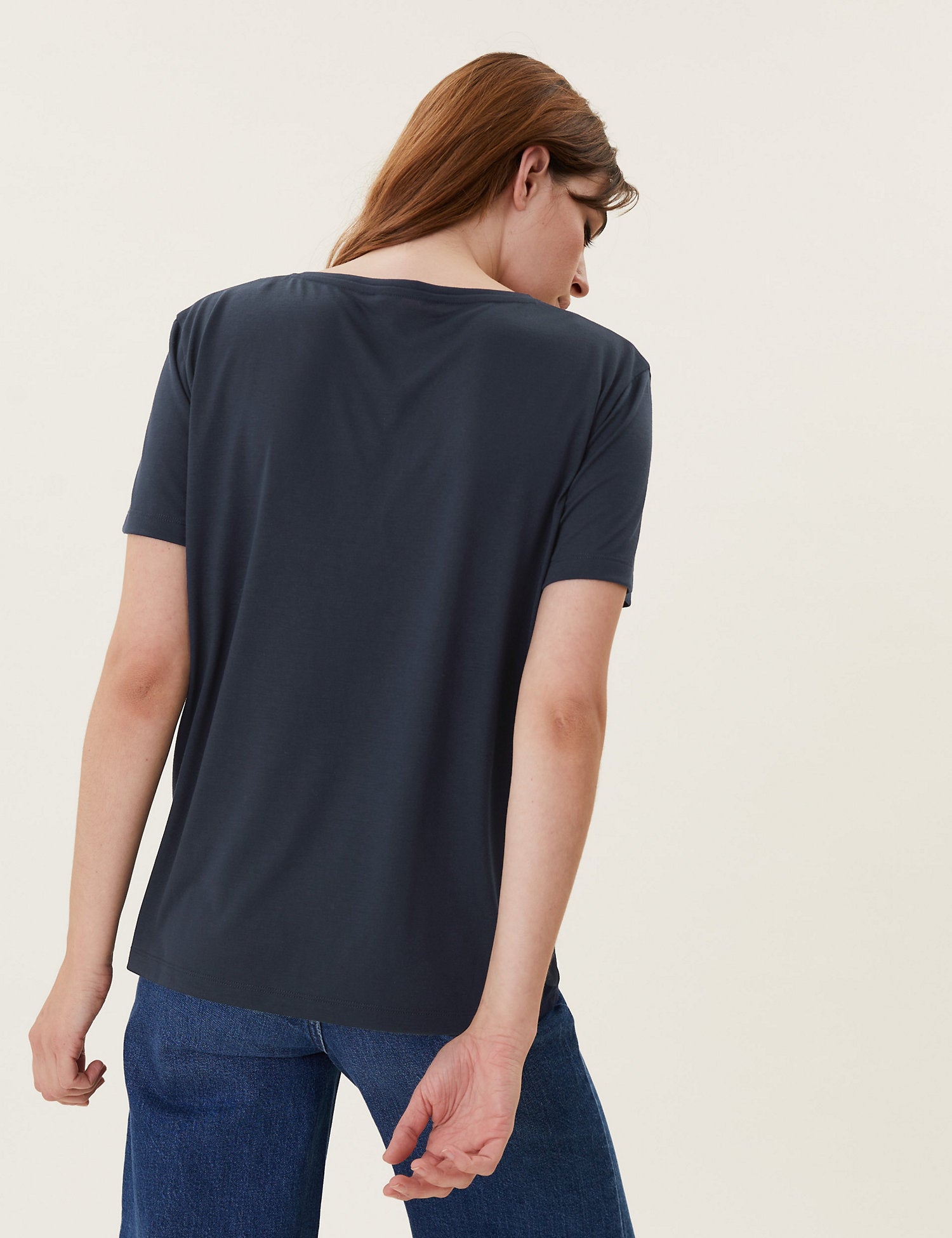 Printed Crew Neck Relaxed T-Shirt