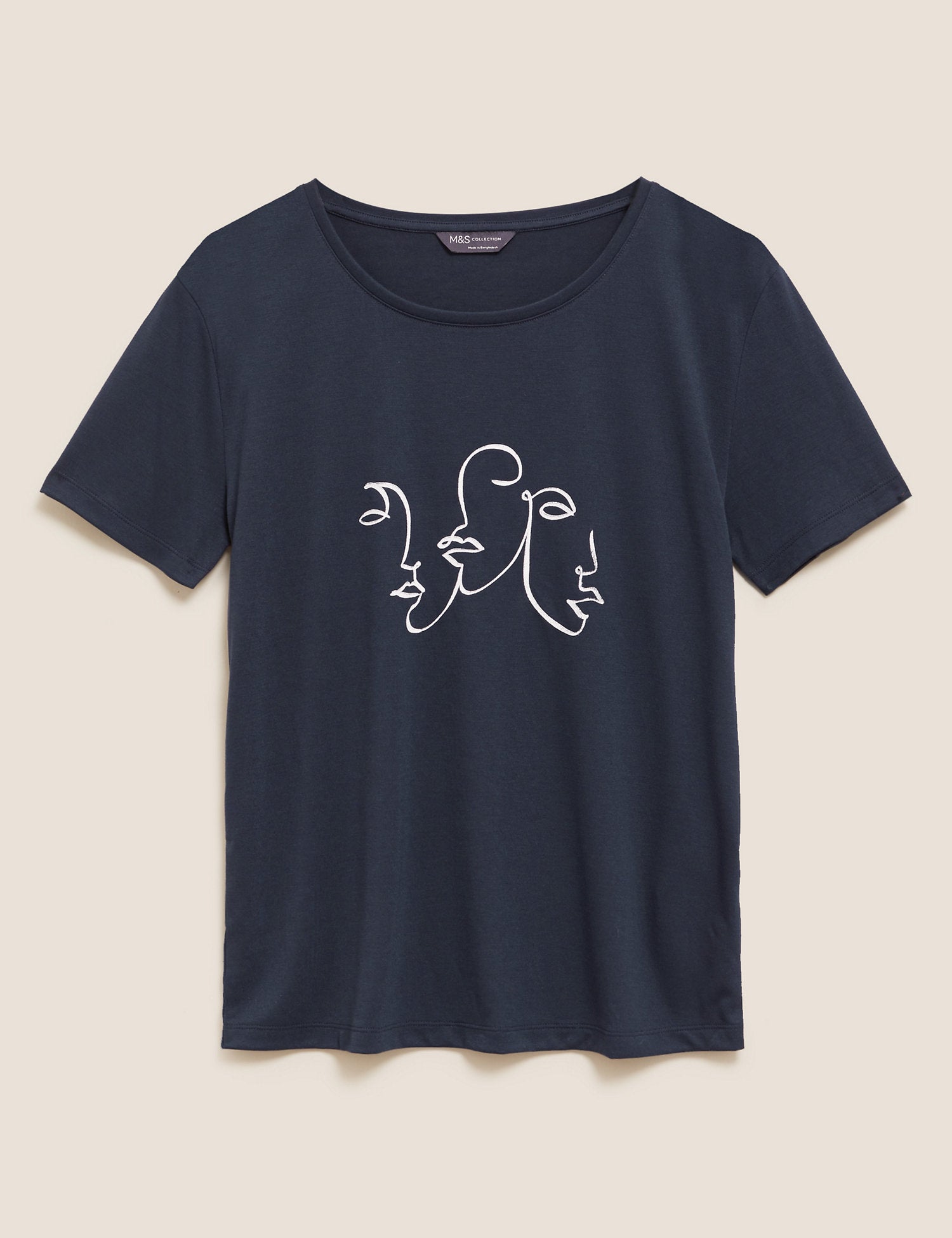 Printed Crew Neck Relaxed T-Shirt