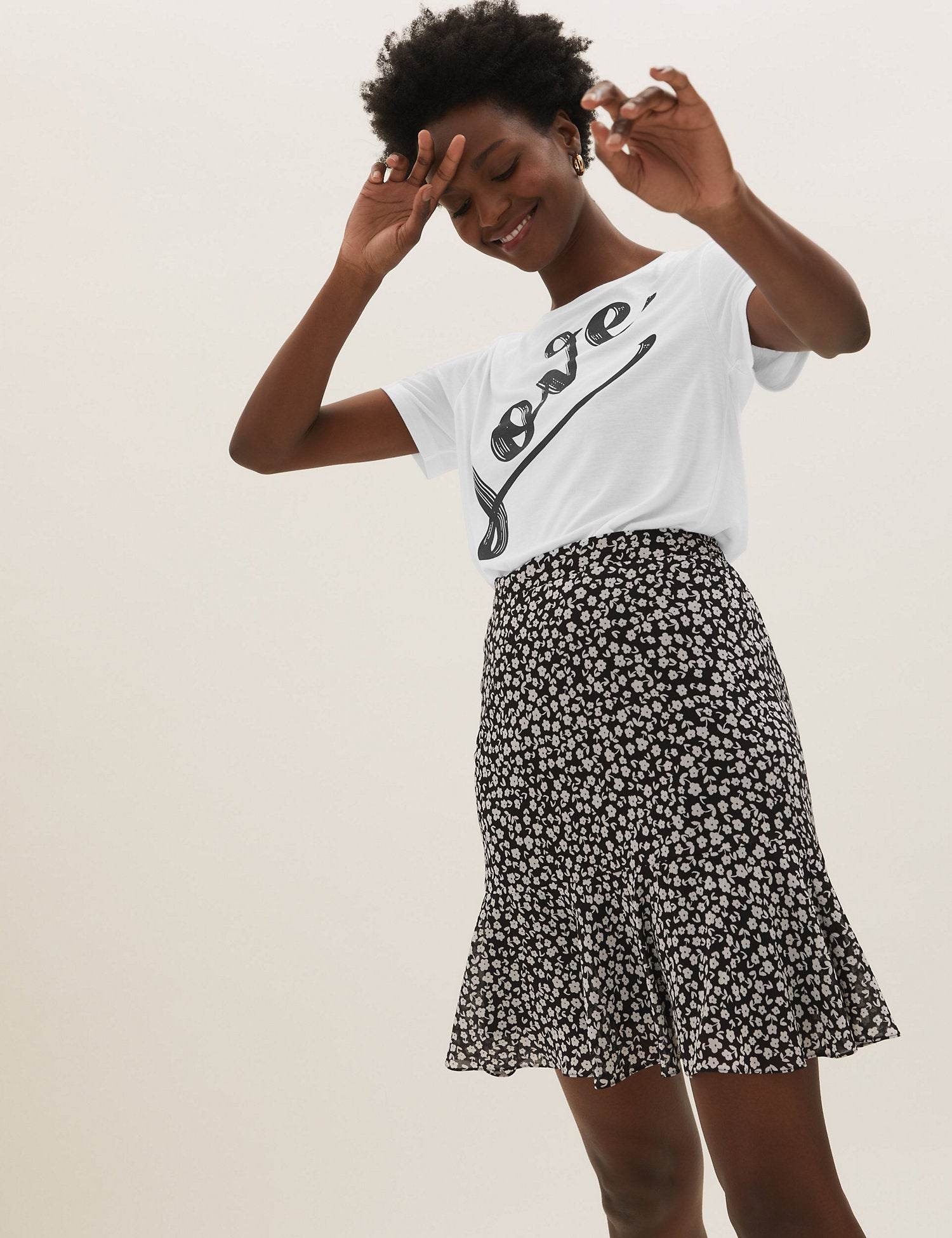 Love Slogan Crew Neck Relaxed T-Shirt