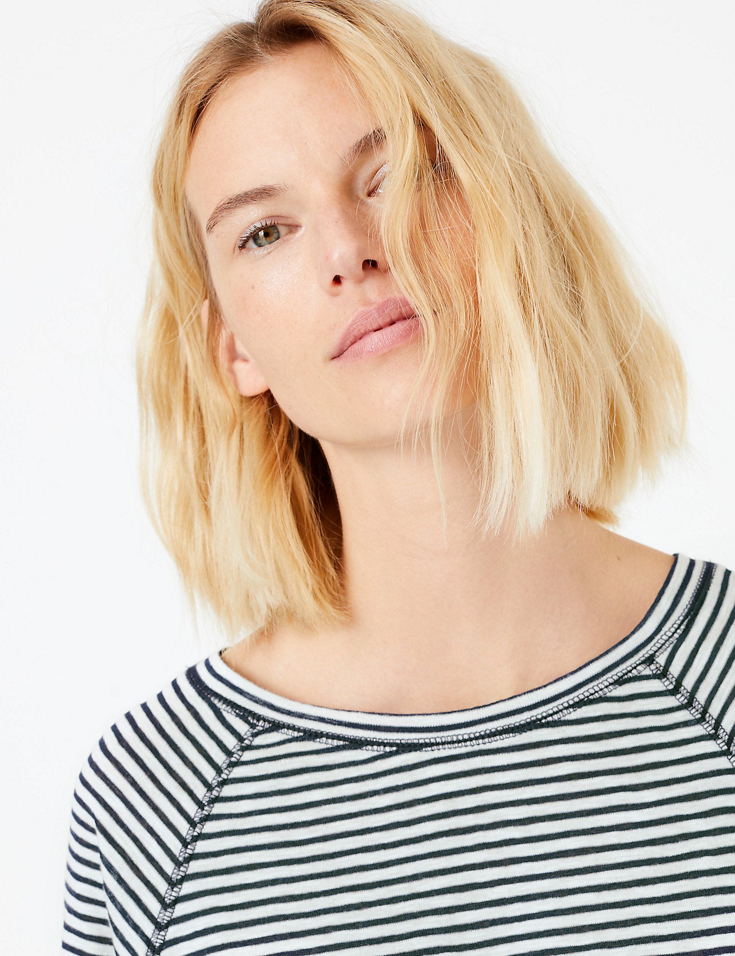 Cotton Rich Striped Regular Fit Top