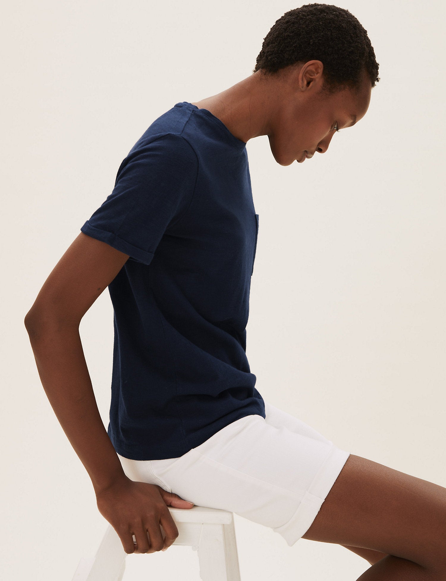 Pure Cotton Crew Neck T-Shirt