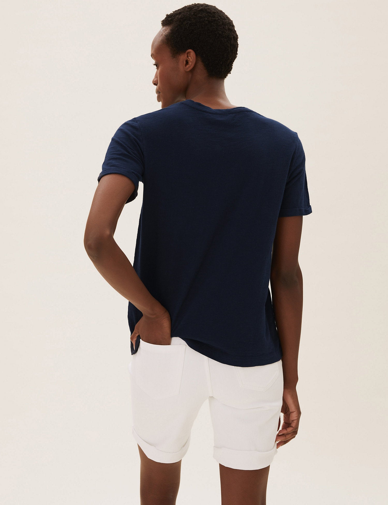 Pure Cotton Crew Neck T-Shirt
