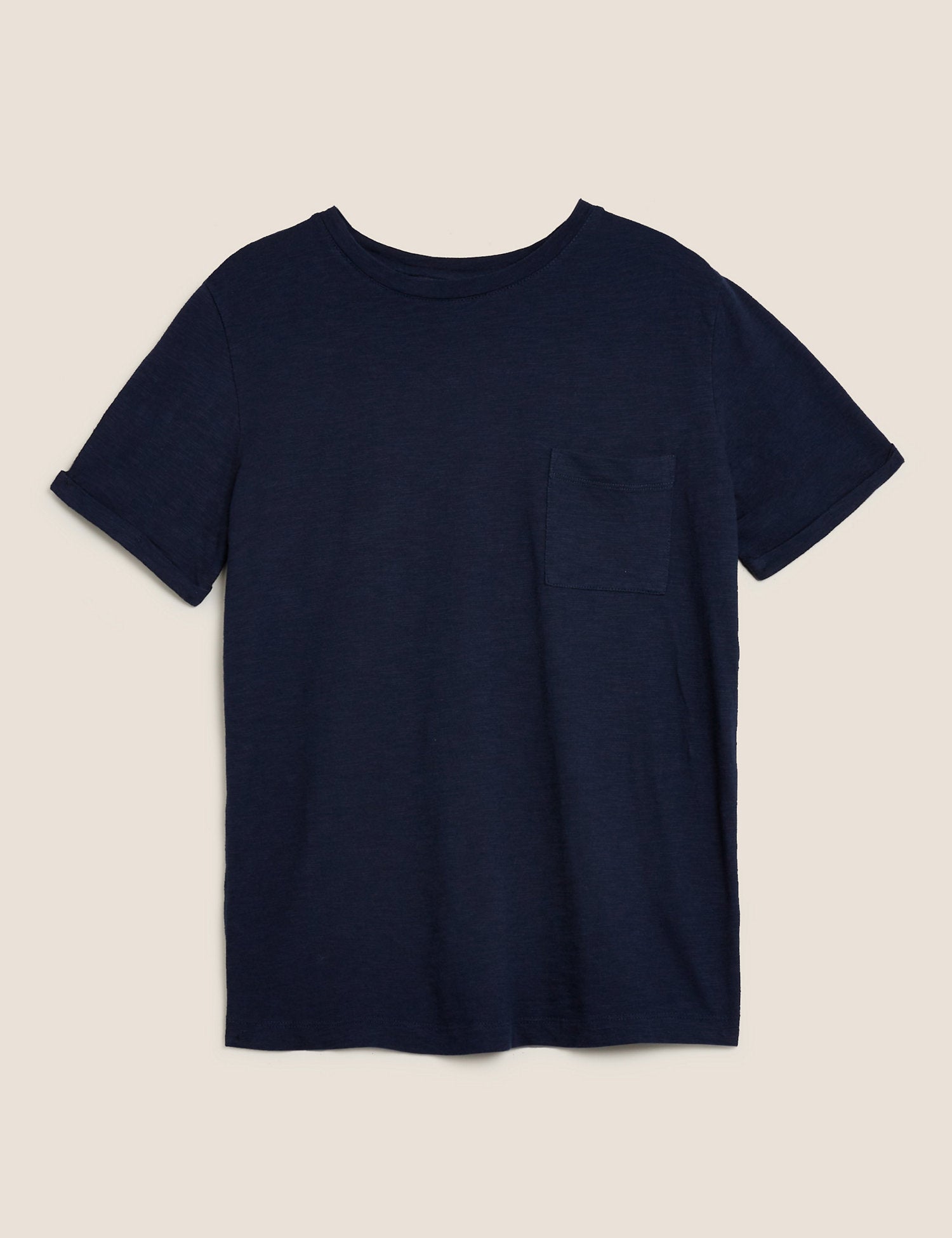 Pure Cotton Crew Neck T-Shirt