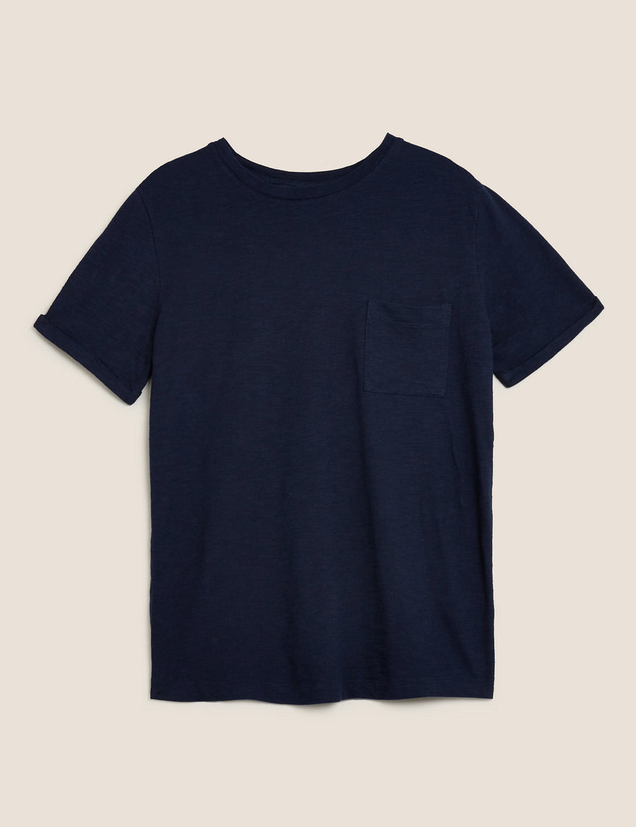 Pure Cotton Crew Neck T-Shirt