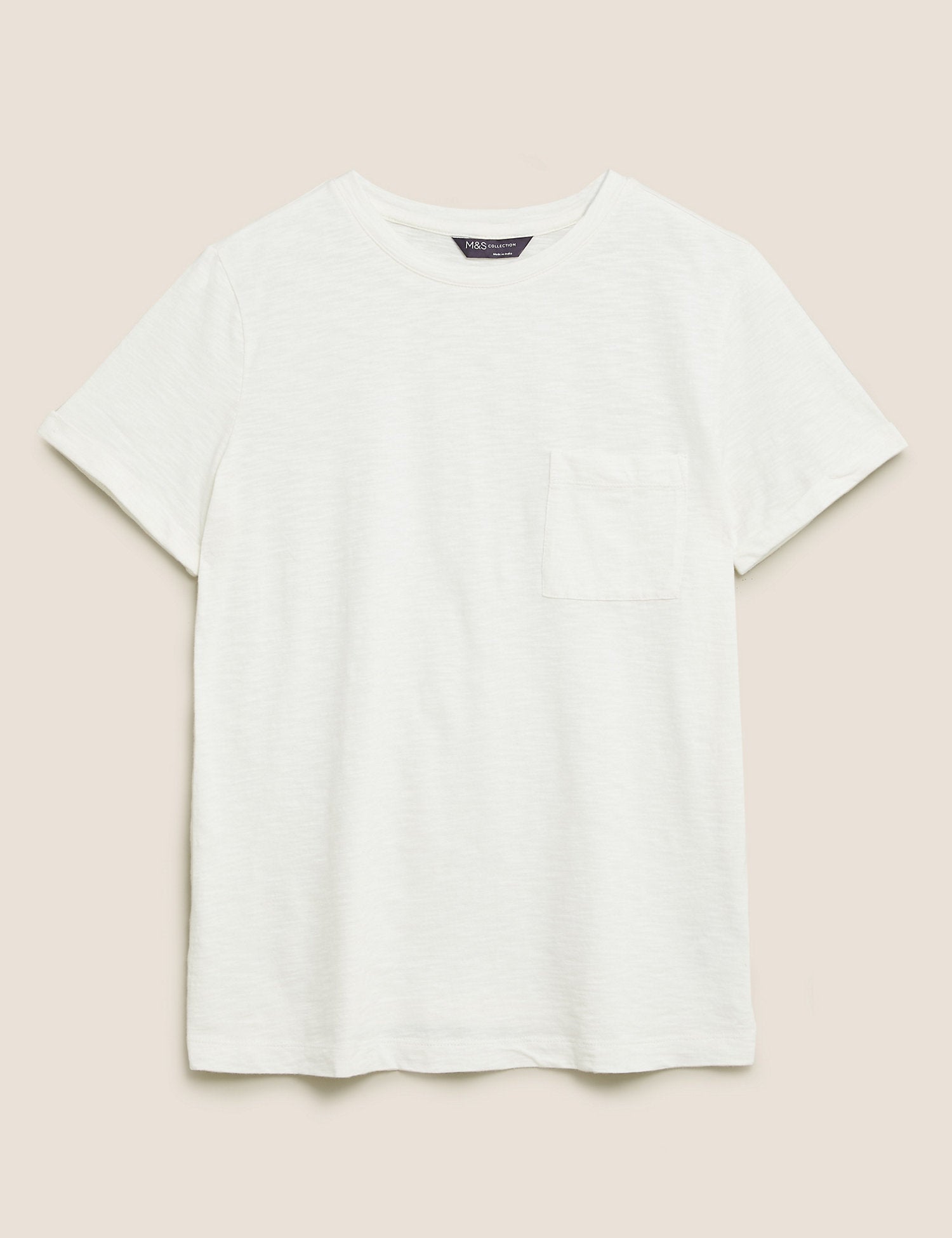 Pure Cotton Crew Neck T-Shirt