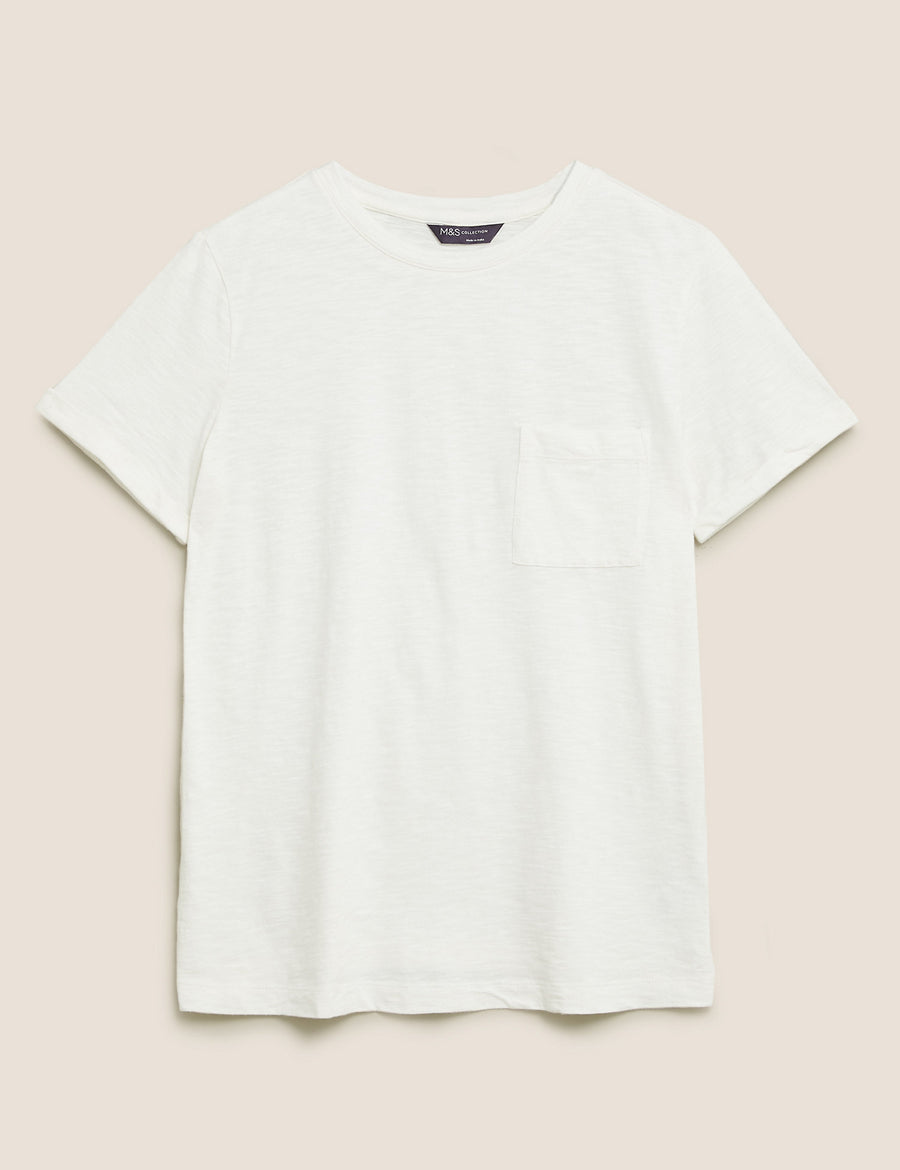 Pure Cotton Crew Neck T-Shirt