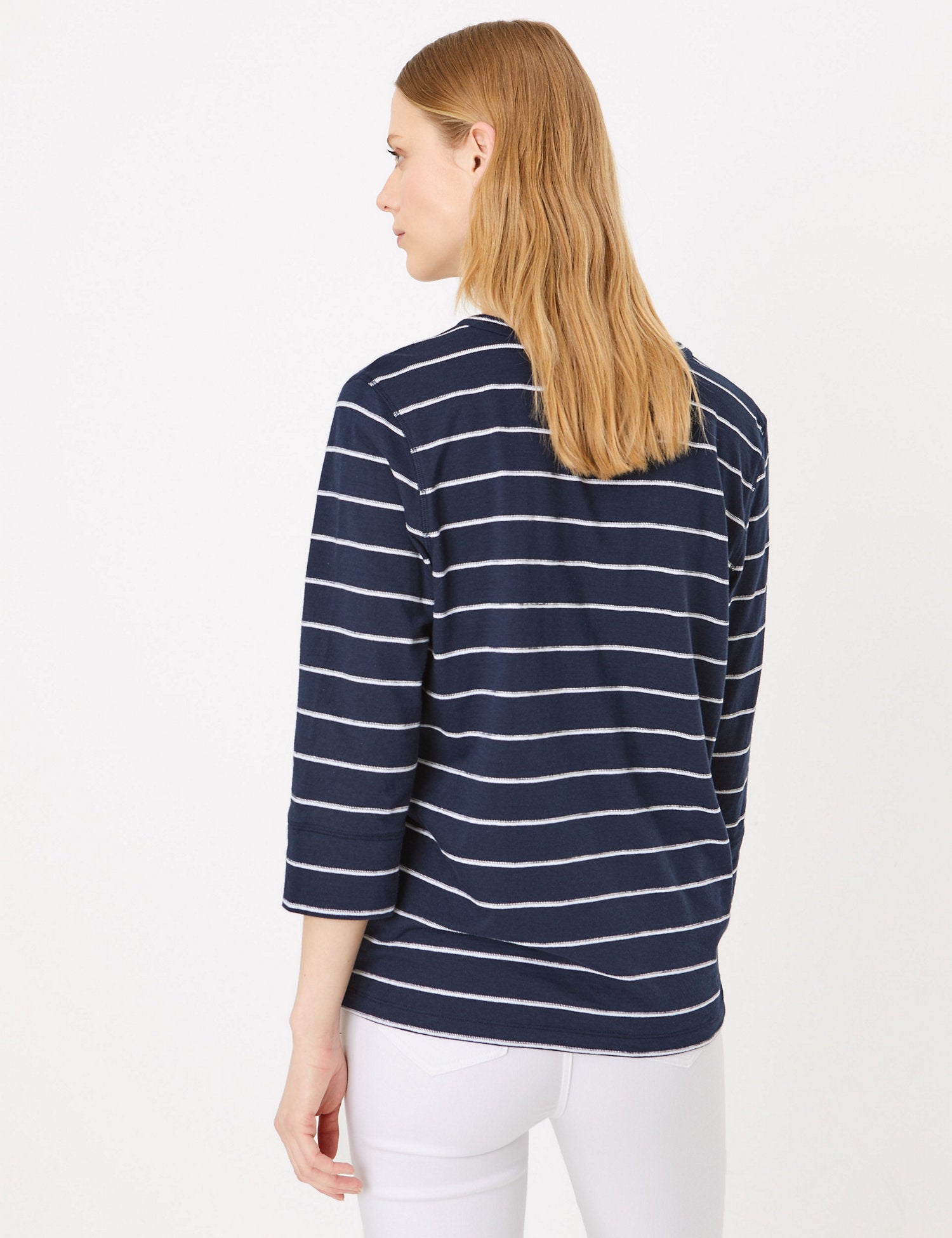 Pure Cotton Striped Long Sleeve Top