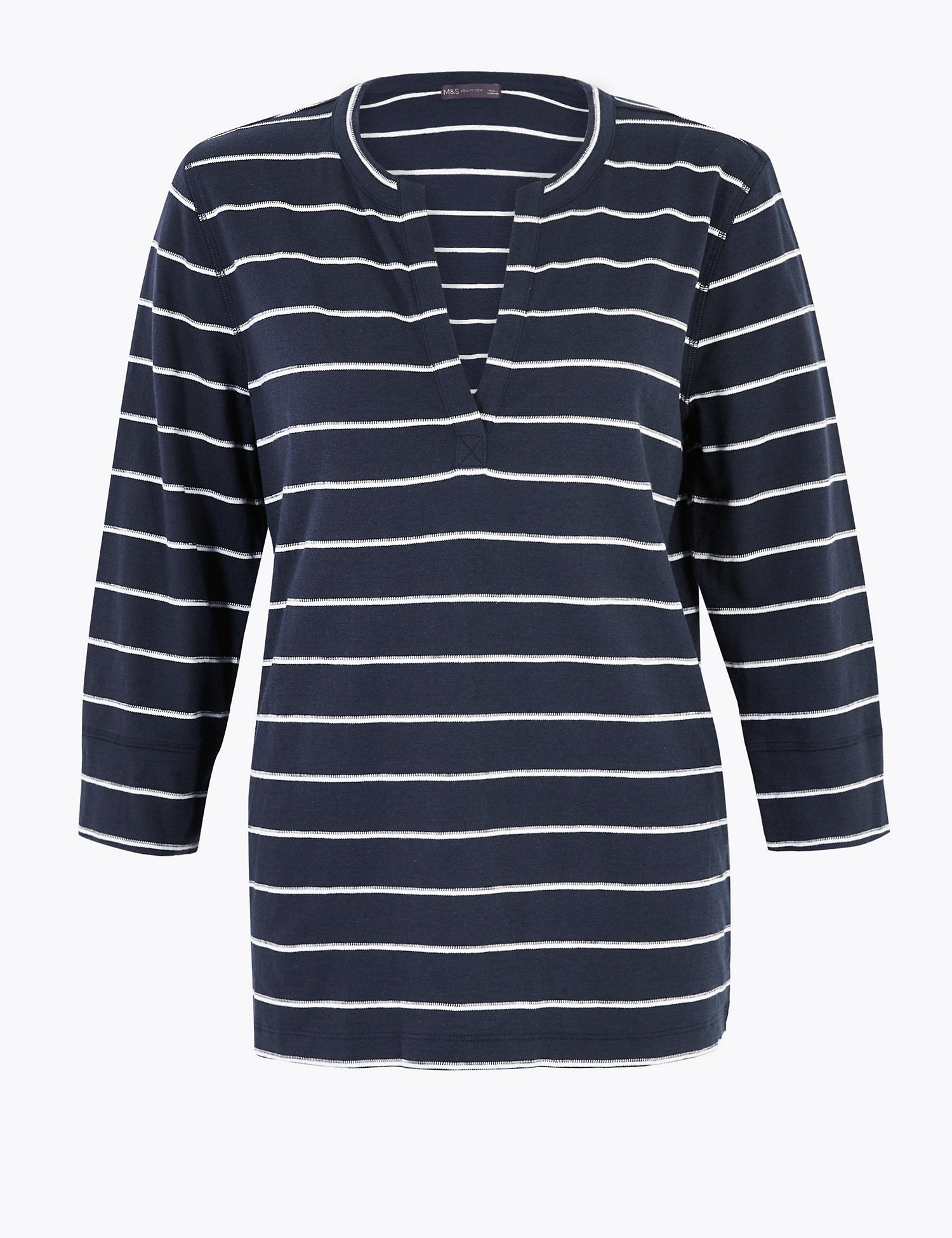 Pure Cotton Striped Long Sleeve Top
