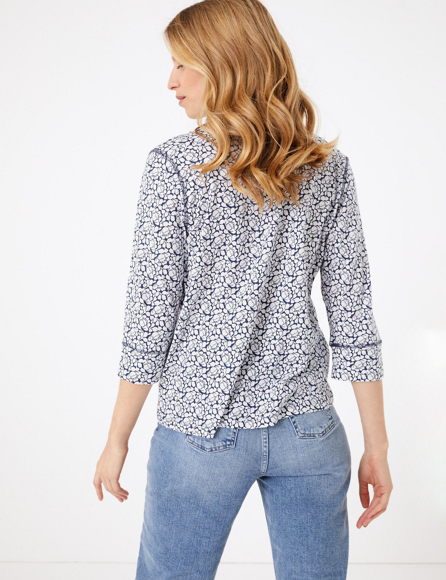 Pure Cotton Floral Blouse