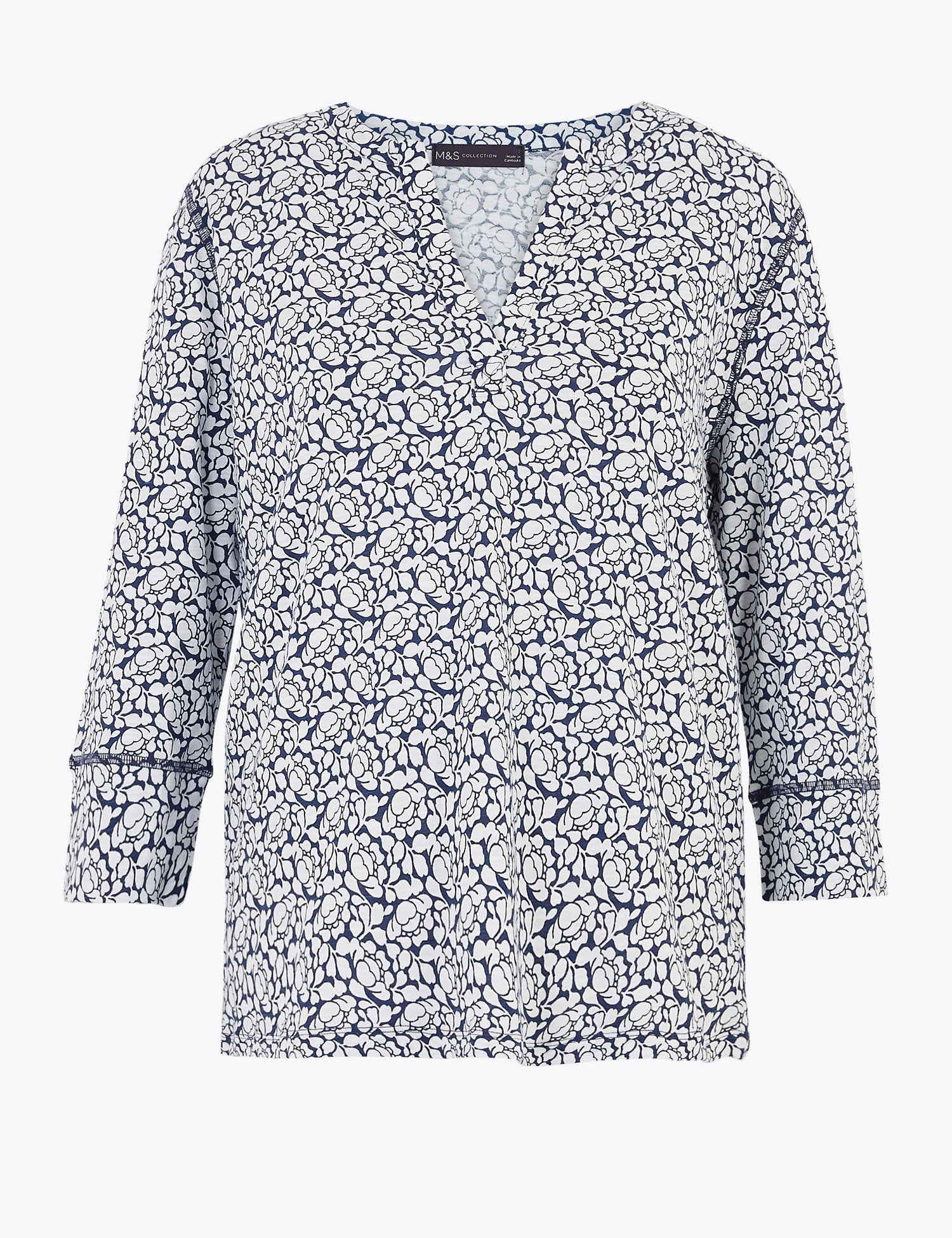 Pure Cotton Floral Blouse