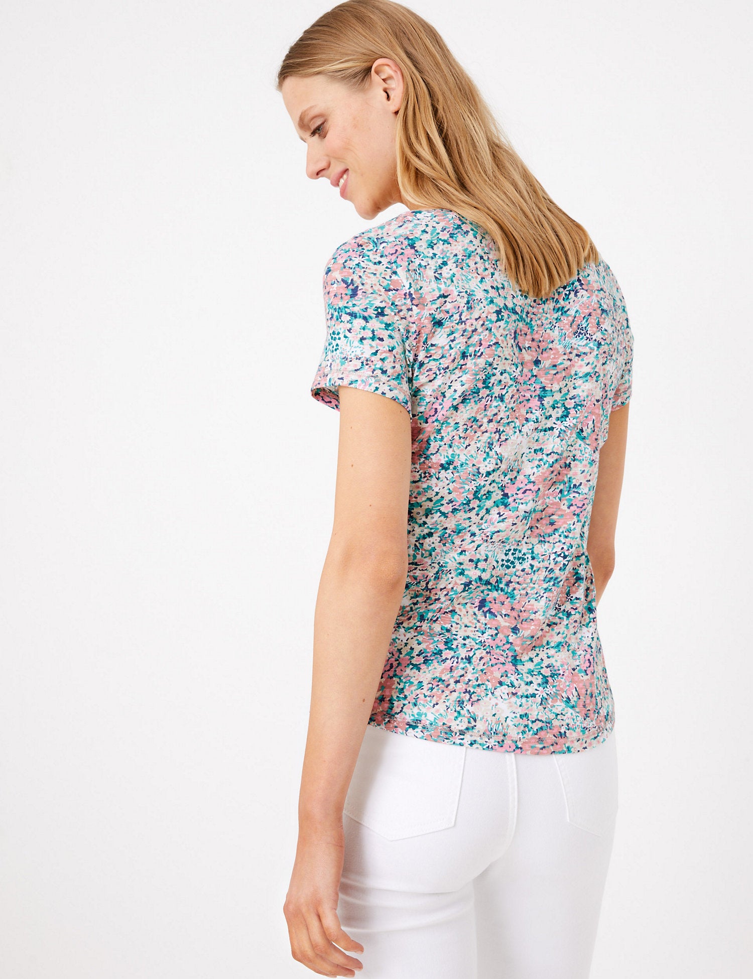 Pure Cotton Printed Short Sleeve Top