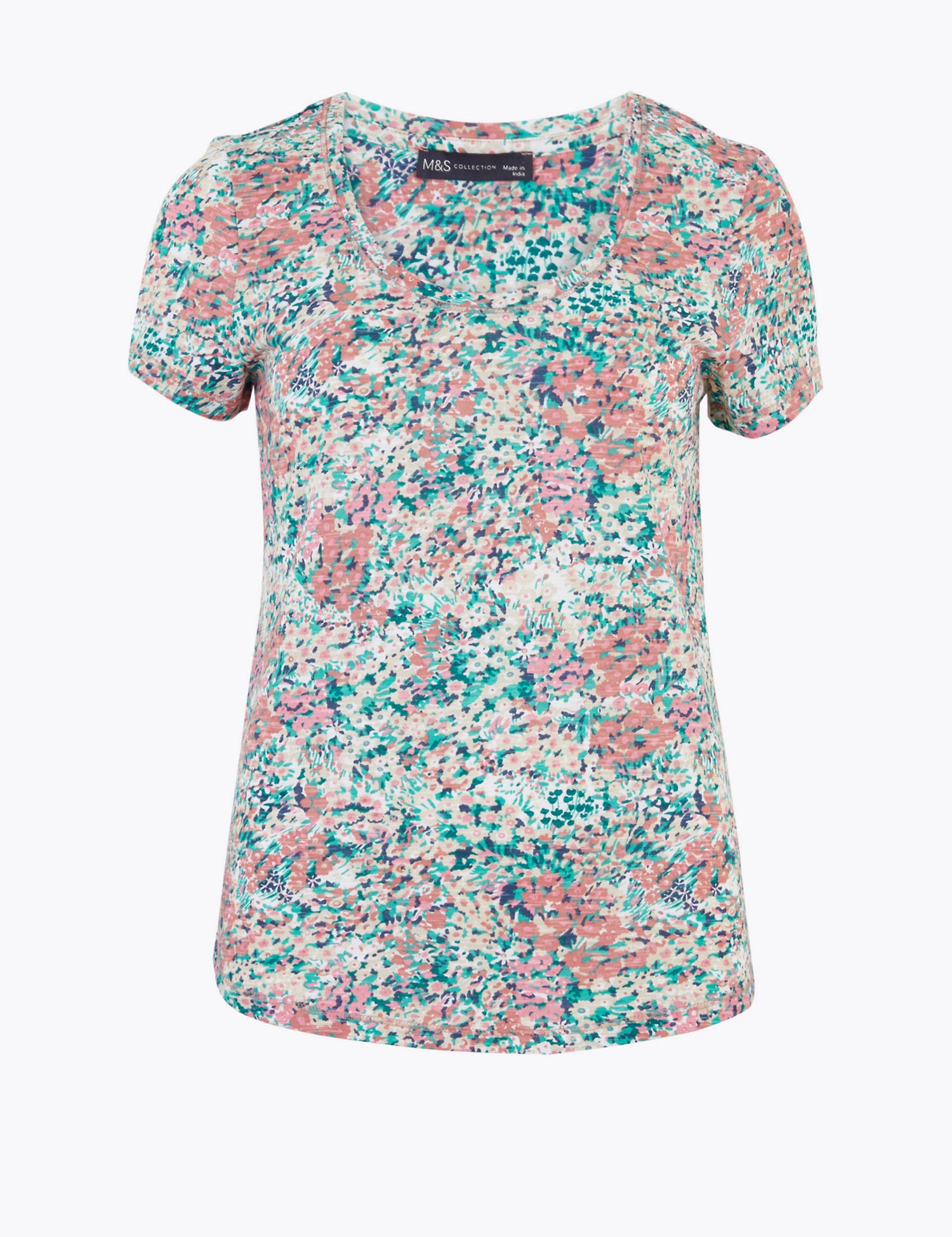 Pure Cotton Printed Short Sleeve Top