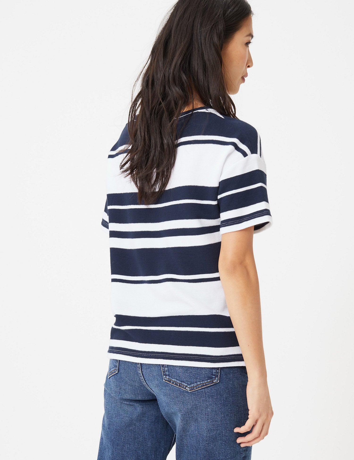 Pure Cotton Striped Straight Fit Top