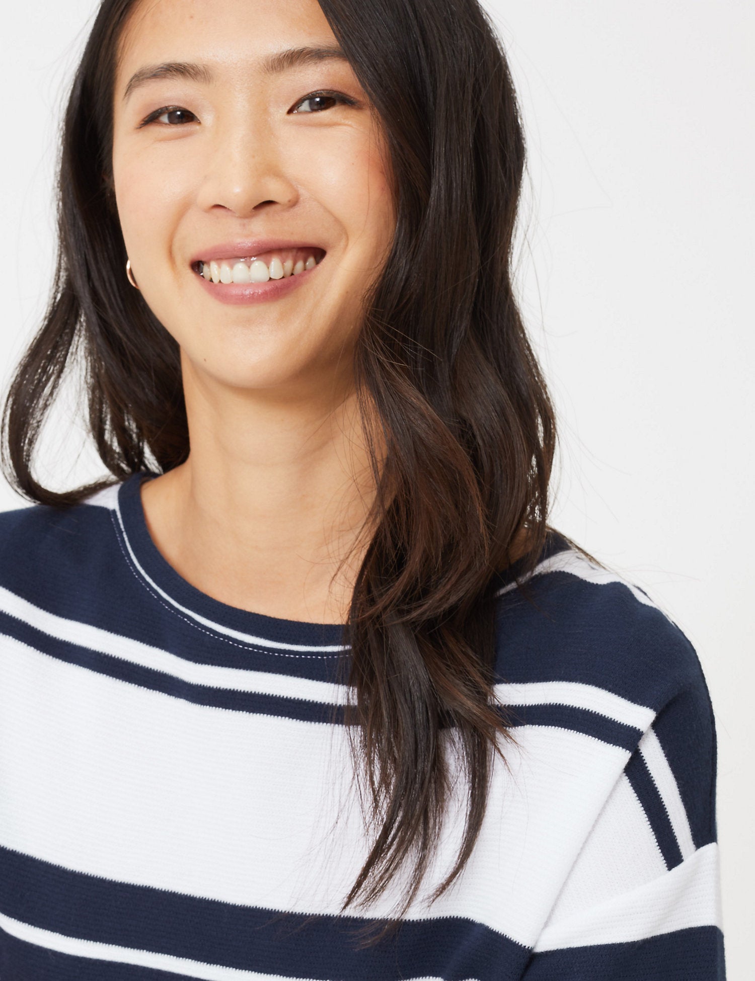 Pure Cotton Striped Straight Fit Top