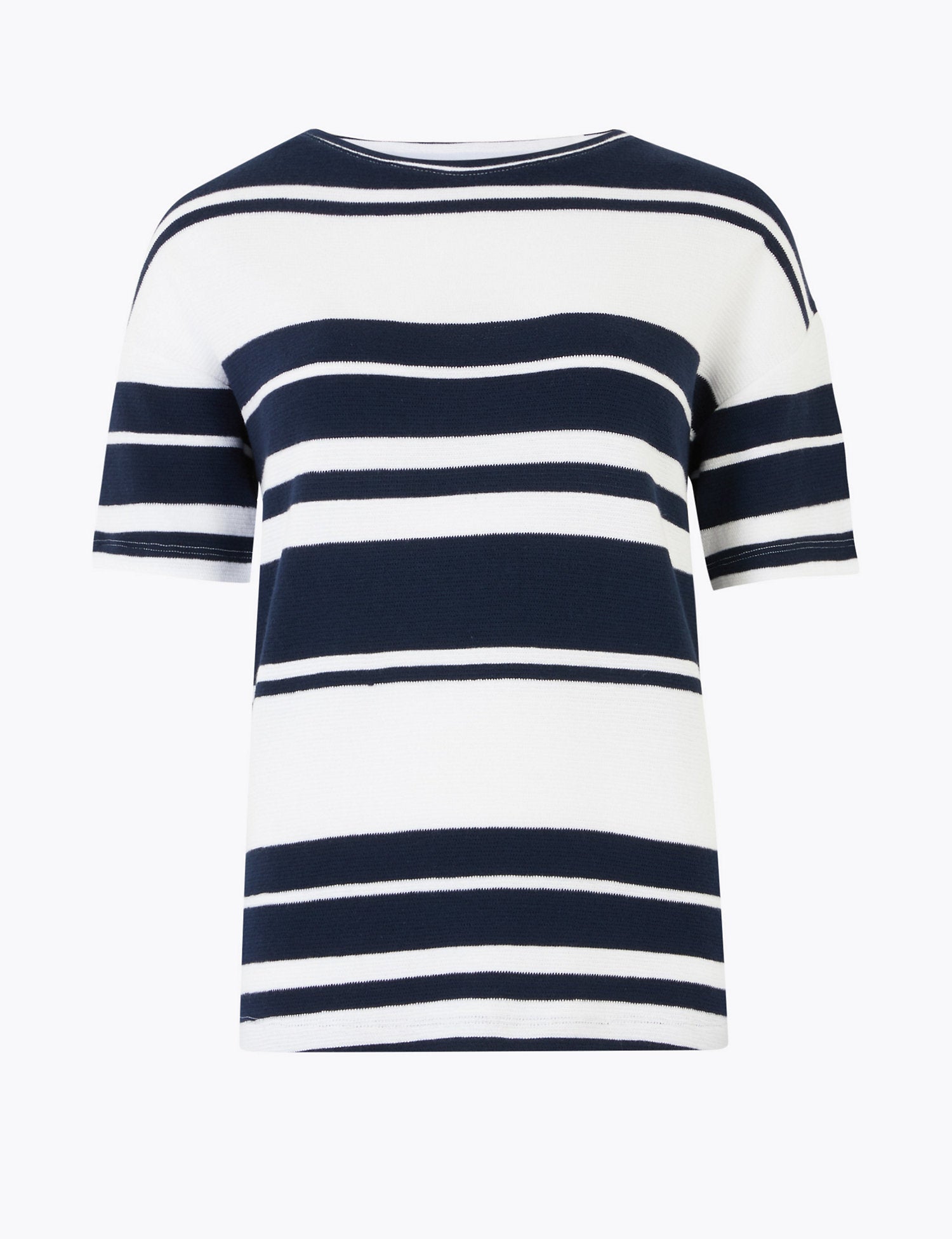 Pure Cotton Striped Straight Fit Top