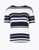 Pure Cotton Striped Straight Fit Top