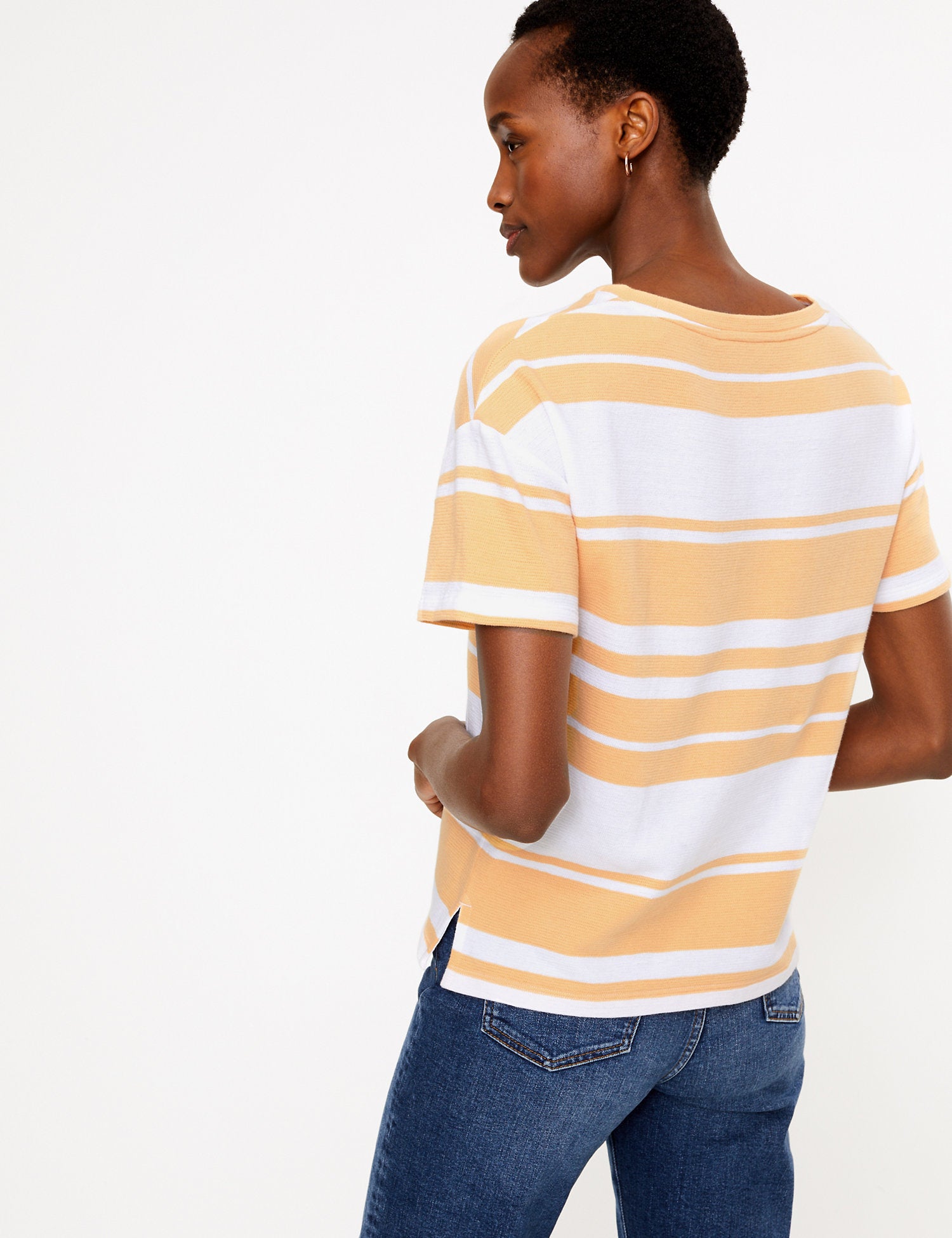 Pure Cotton Striped Straight Fit Top