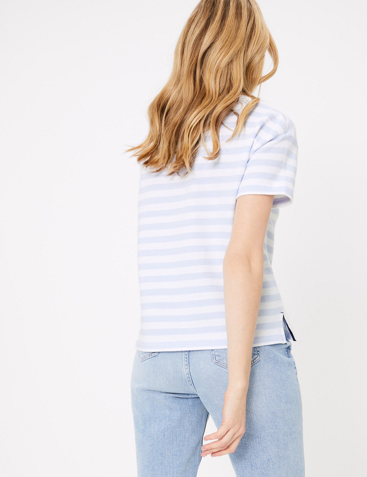 Pure Cotton Striped Straight Fit Top