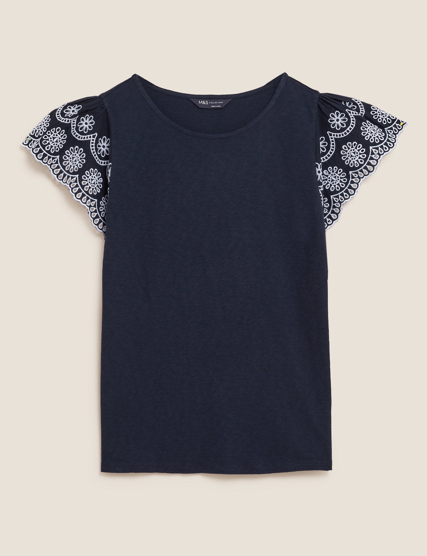 Pure Cotton Embroidered Sleeveless Vest