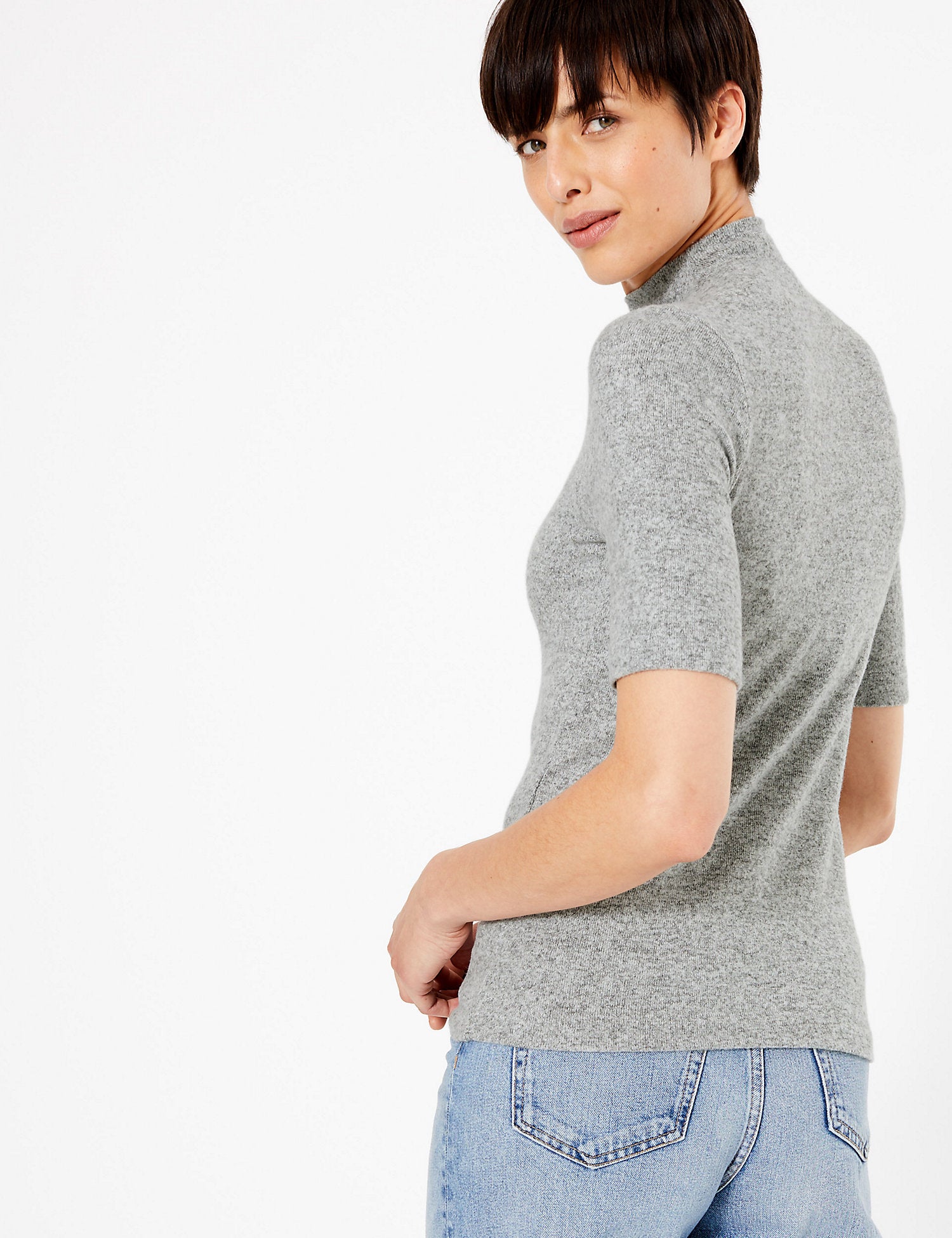 Textured Cosy Short Sleeve Top