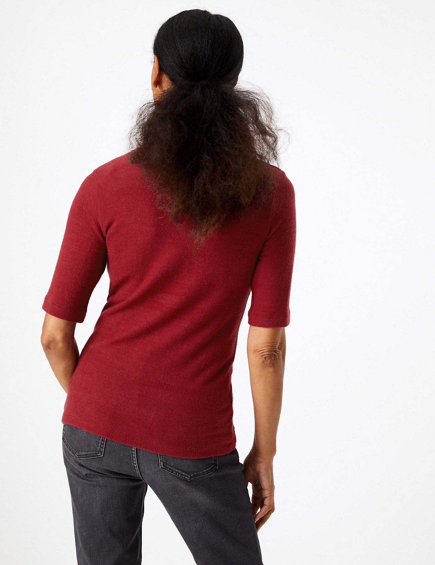 Textured Cosy Short Sleeve Top