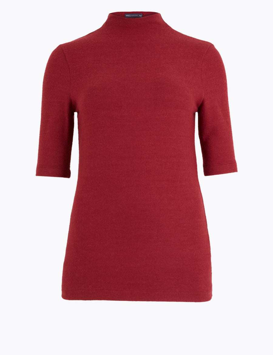 Textured Cosy Short Sleeve Top