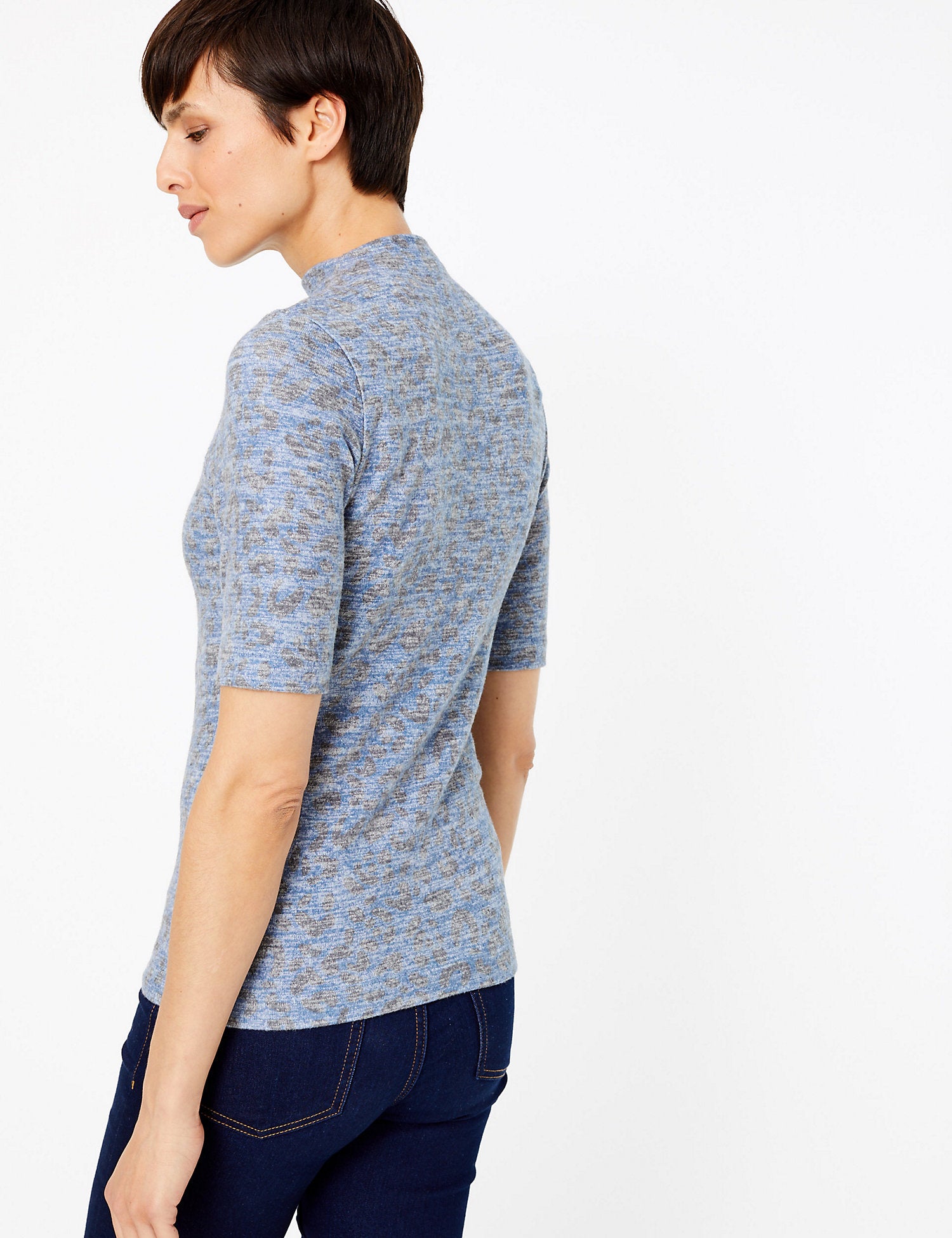 Leopard Print Cosy Fitted Top