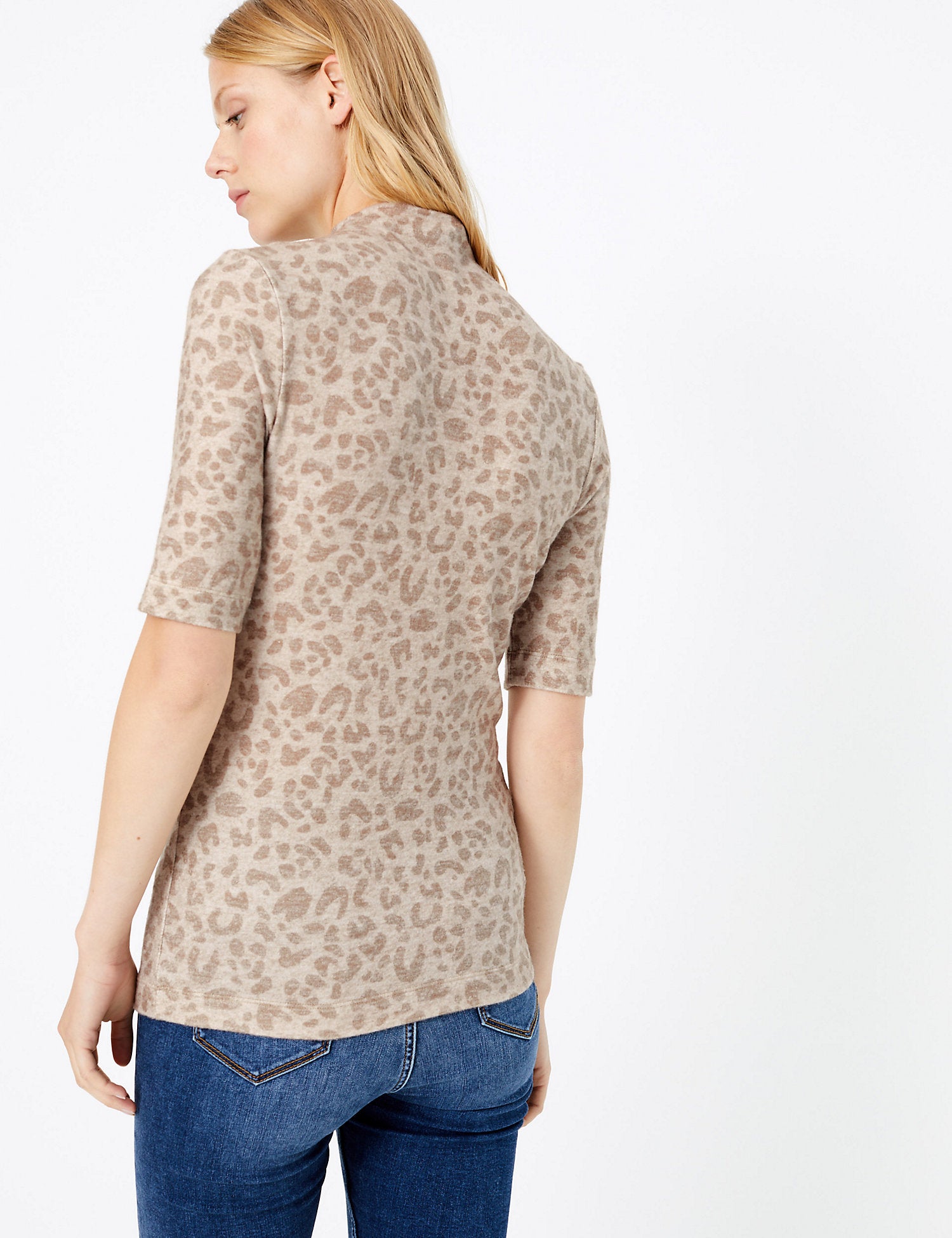 Leopard Print Cosy Fitted Top