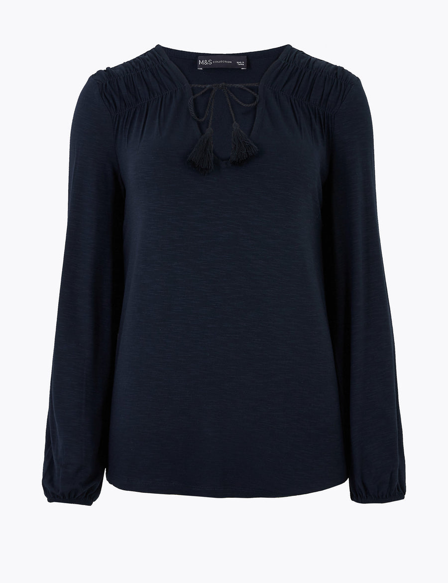 V-Neck Relaxed Blouse