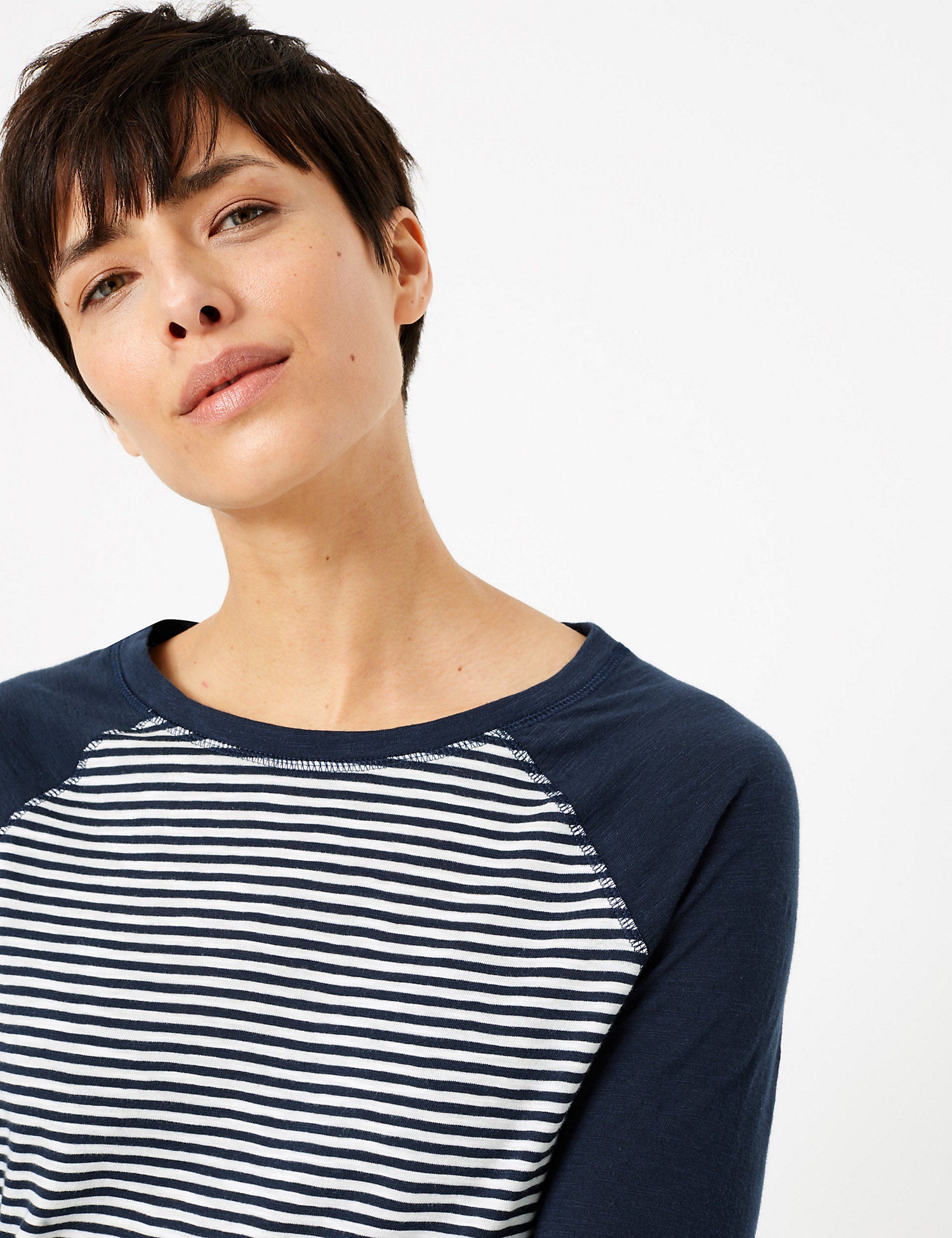 Pure Cotton Striped Long Sleeve Top