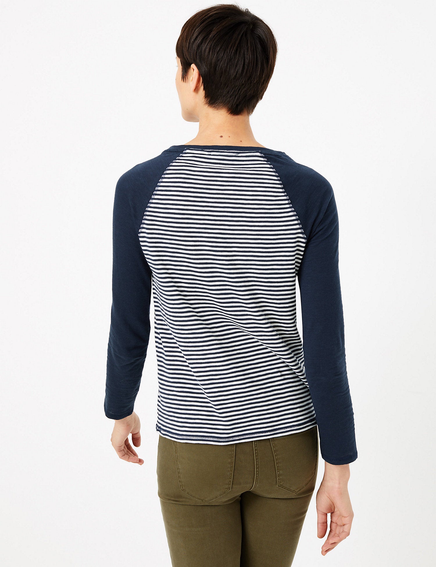 Pure Cotton Striped Long Sleeve Top
