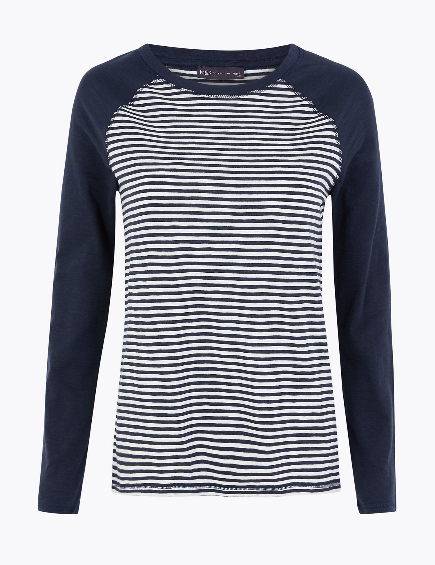 Pure Cotton Striped Long Sleeve Top