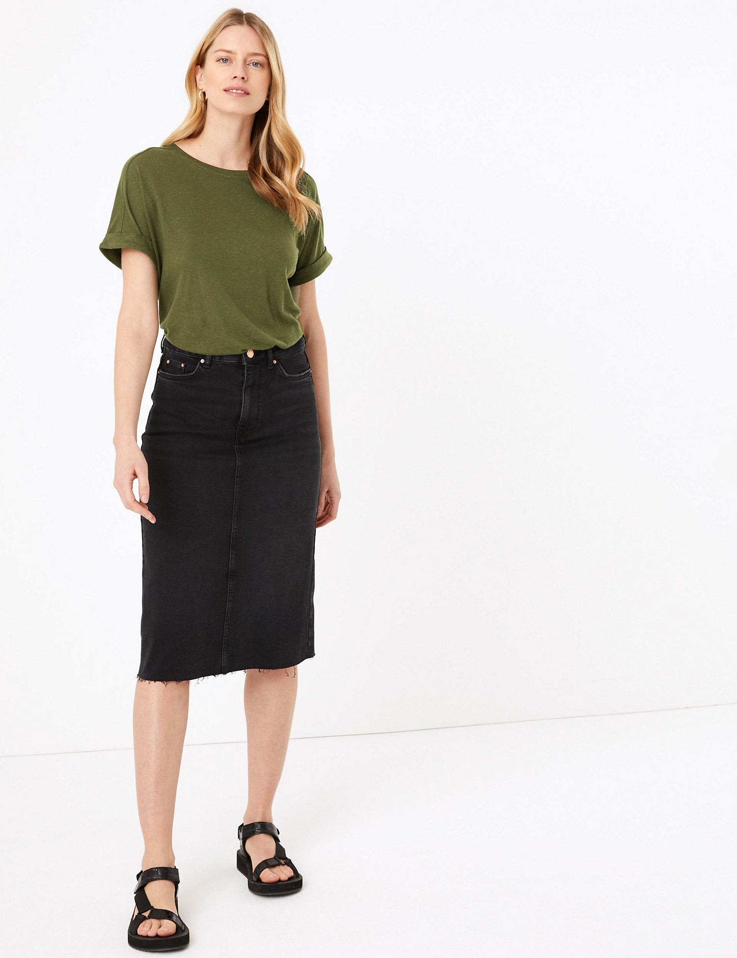 Linen Relaxed Short Sleeve Top