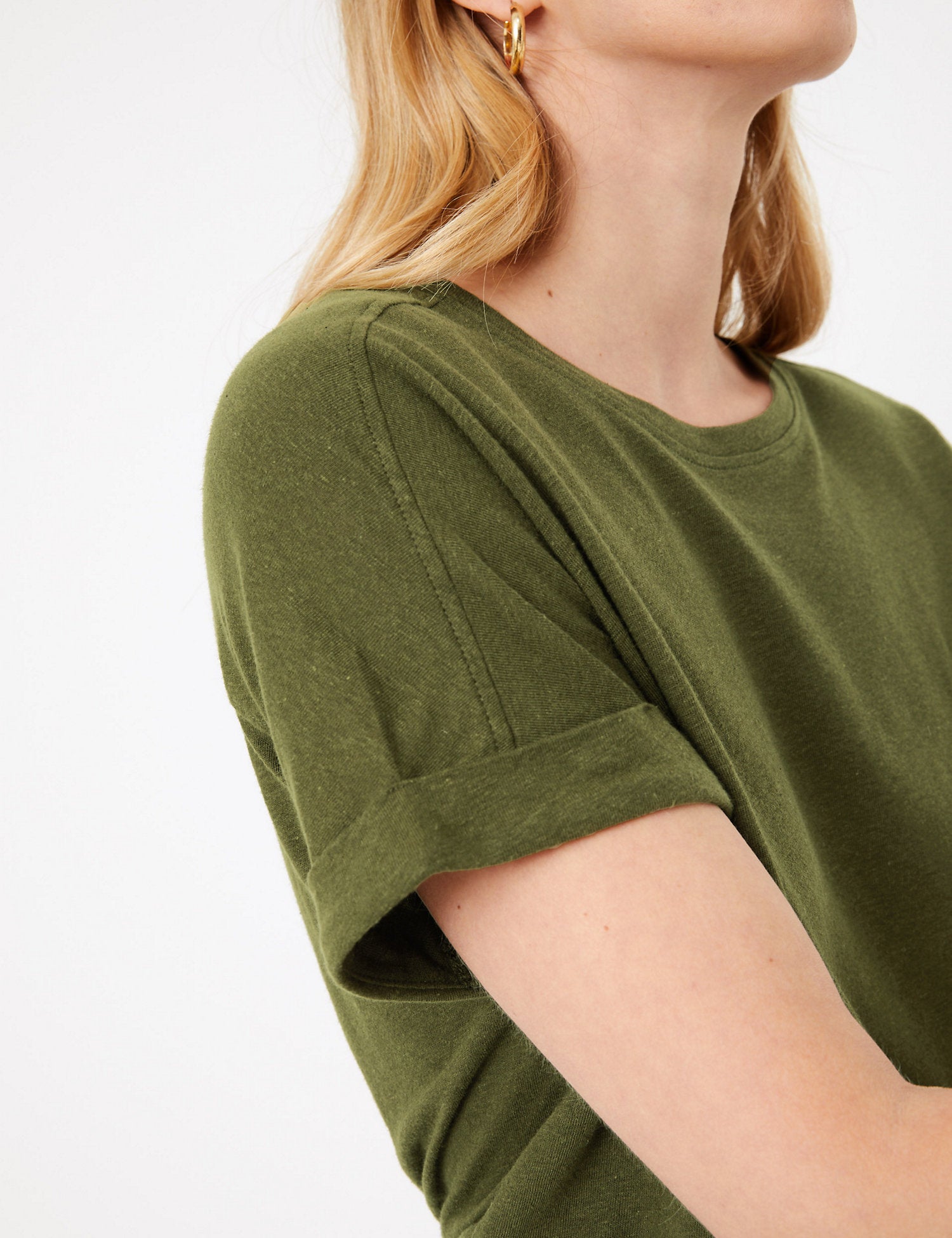 Linen Relaxed Short Sleeve Top