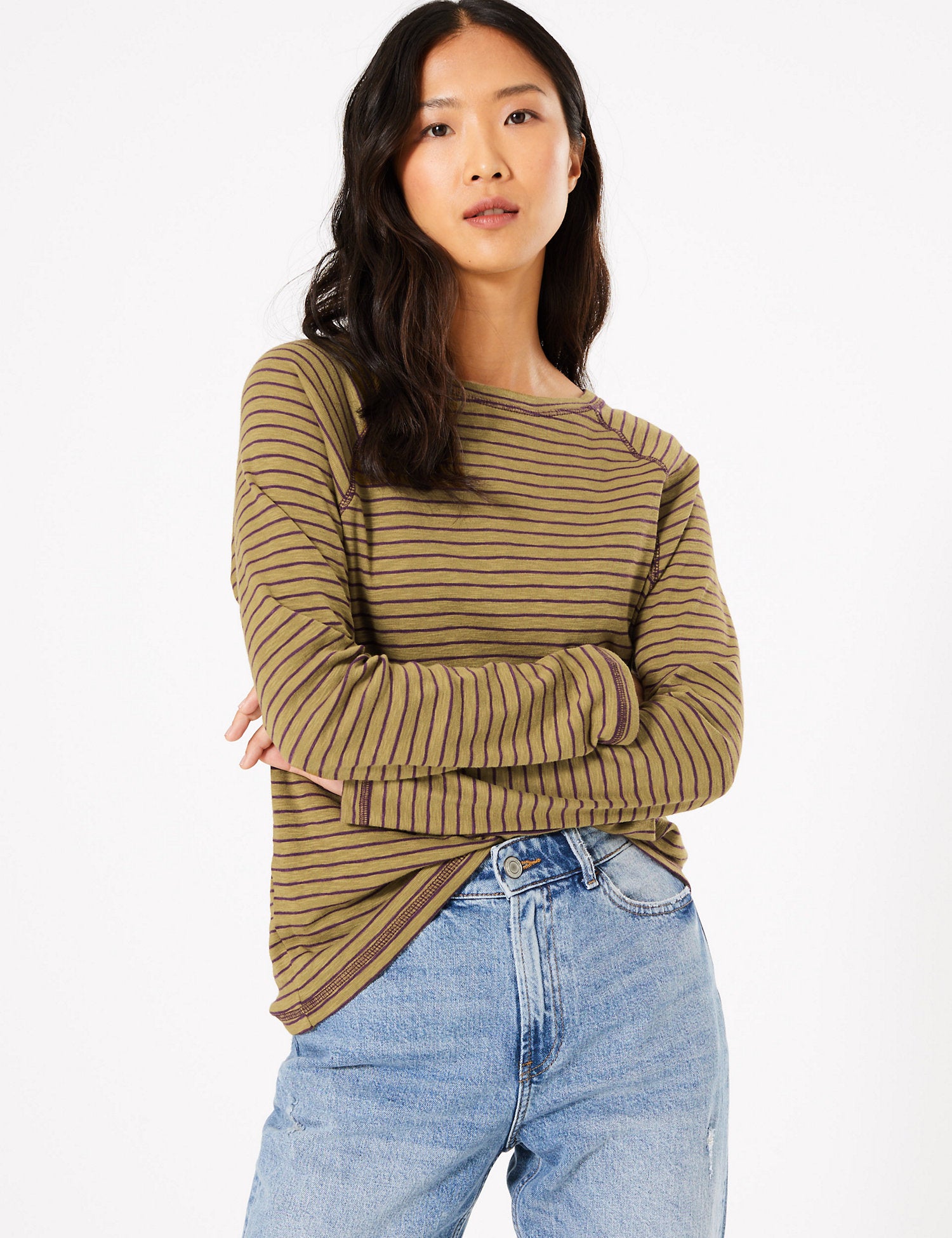 Striped Straight Fit Top