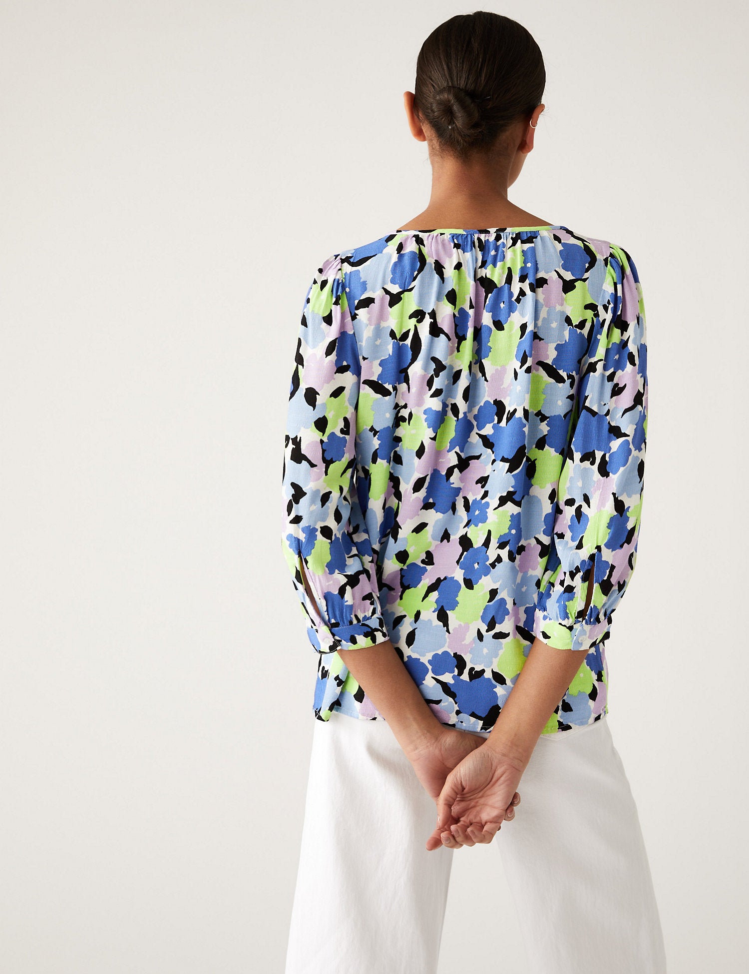 Floral V-Neck Blouse