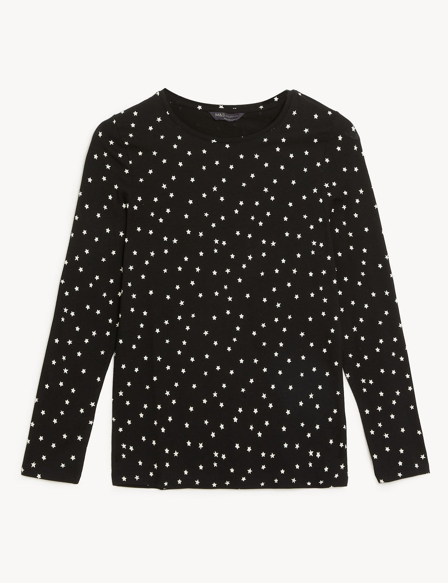 Cotton Rich Printed Top