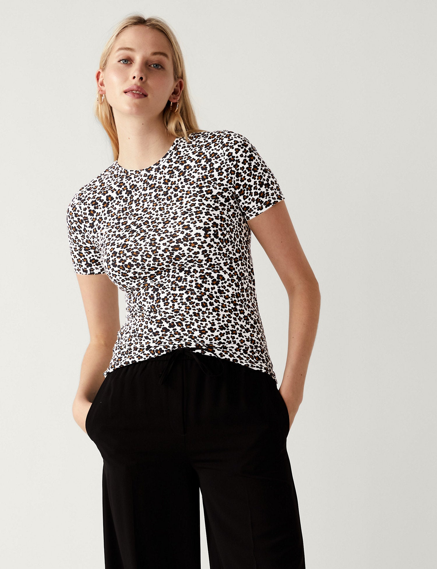Cotton Rich Printed Slim Fit T-Shirt