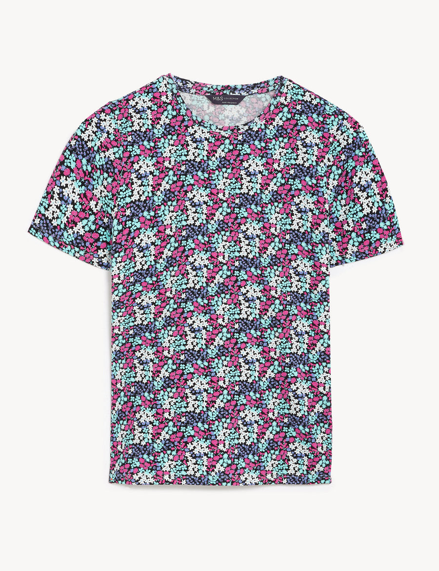 Cotton Rich Printed Slim Fit T-Shirt