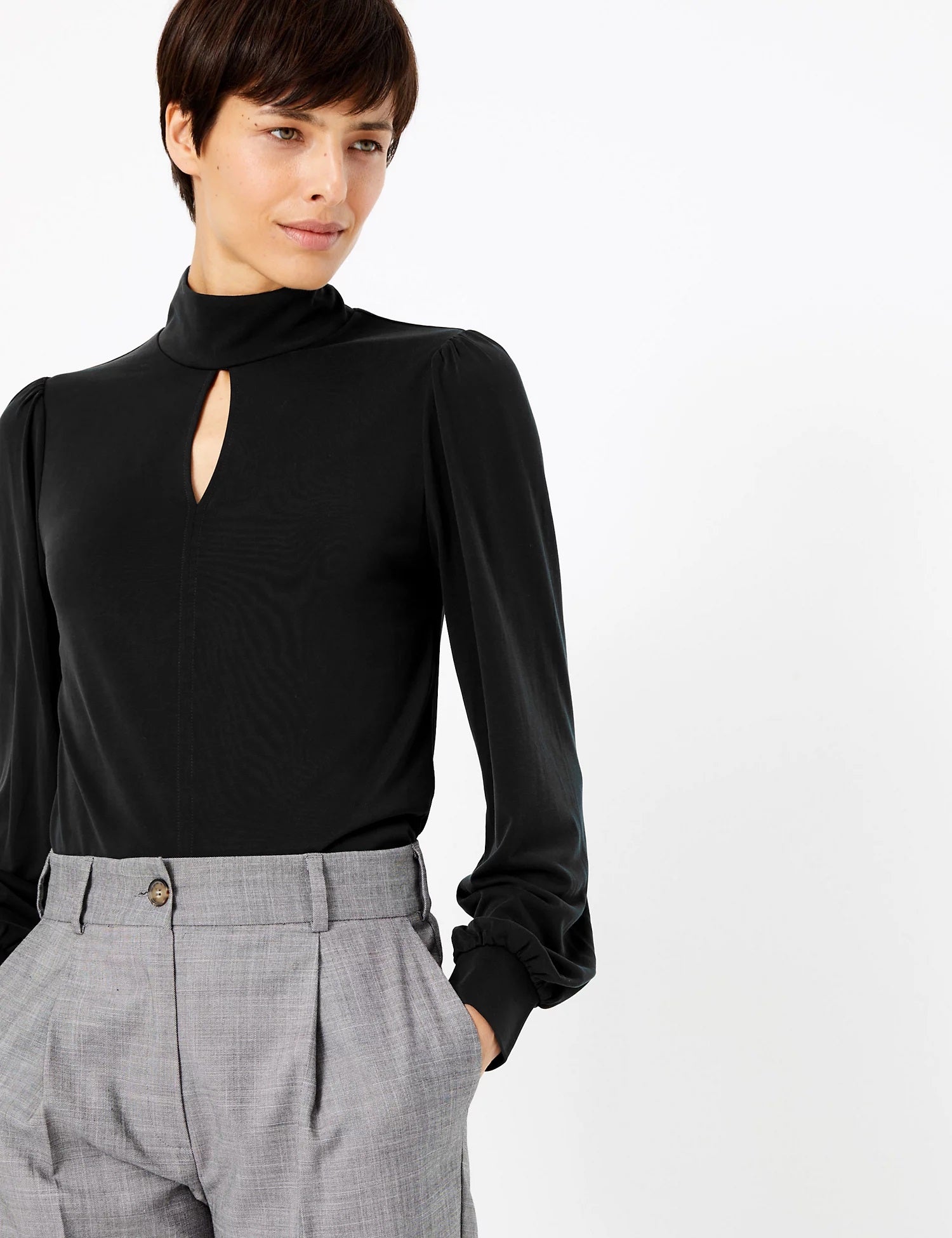 Keyhole Long Sleeve Top