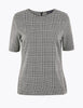 Checked Short Sleeve Top