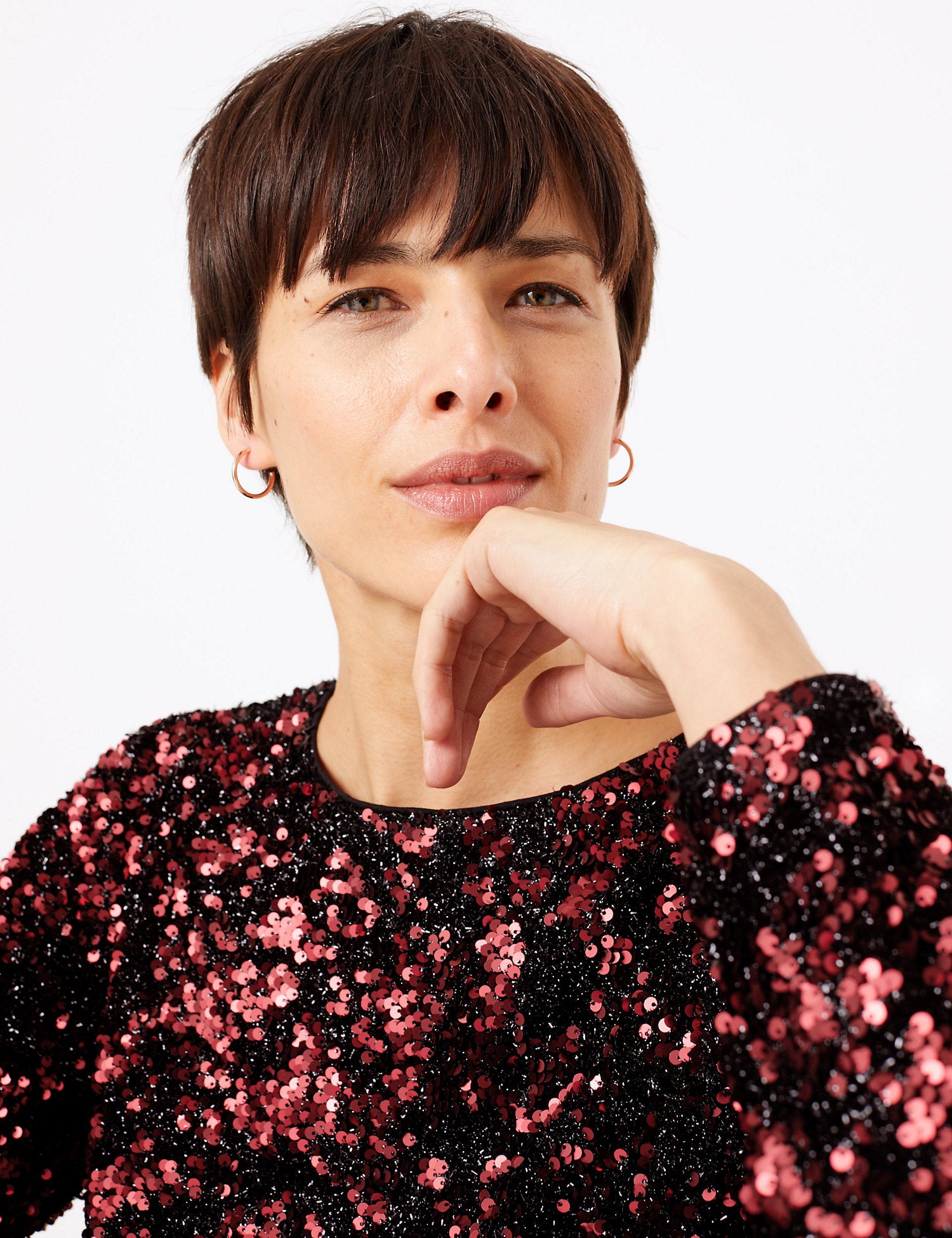 Sequin Long Sleeve Top