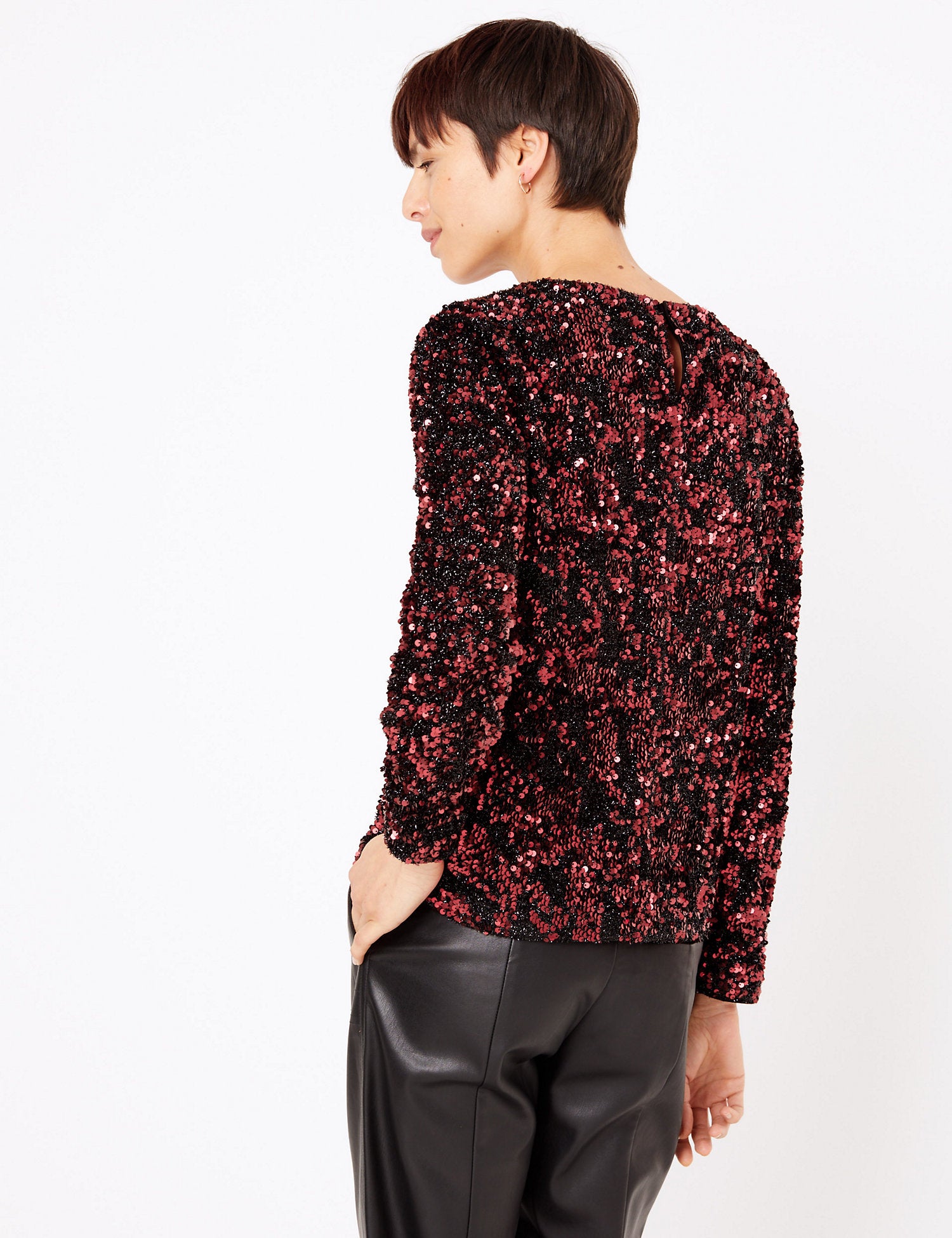 Sequin Long Sleeve Top