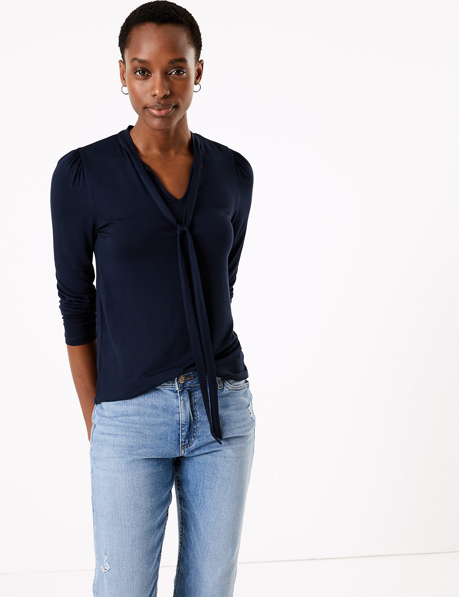 Pussybow Long Sleeve Top