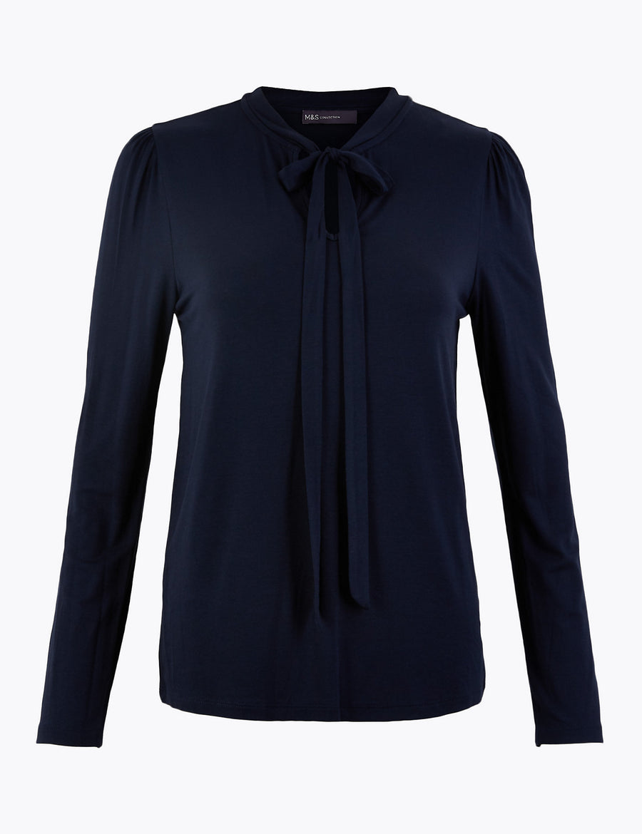 Pussybow Long Sleeve Top