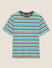 Pure Cotton Striped Straight Fit T-Shirt