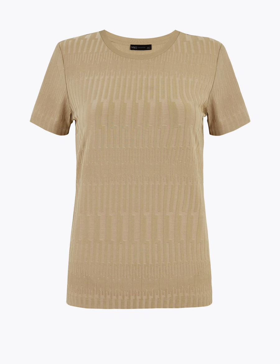 Textured Slim Fit T-Shirt