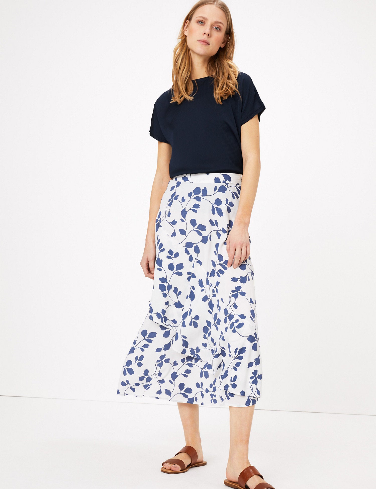 Slash Neck Straight Fit Blouse